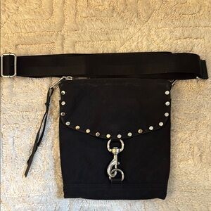 Rebecca Minkoff Black Crossbody Bag with Silver Accents